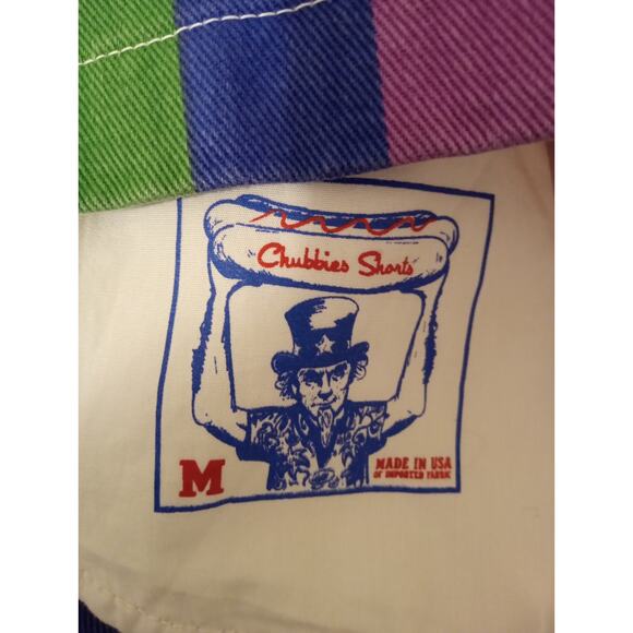 Chubbies Pride Flag Bib Shortalls Overalls NWT Colorful Festival Wear SZ M - Picture 6 of 10